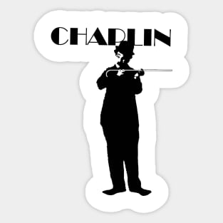 Chaplin silent movie pantomime Sticker